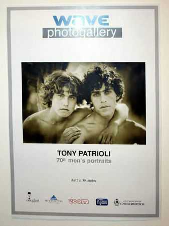 Locandina della mostra di Tony Patrioli a Brescia.